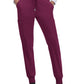 Women's Six-Pocket Ribbed Cuff Jogger Style Pulse Pant - C700 - Wine