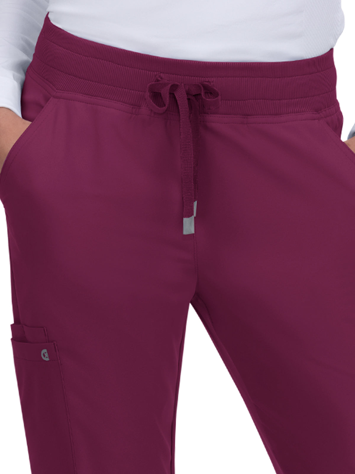 Women's 6-Pocket Ribbed Cuff Jogger Style Pulse Scrub Pant