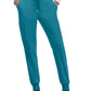 Women's Six-Pocket Ribbed Cuff Jogger Style Pulse Pant - C700 - Teal