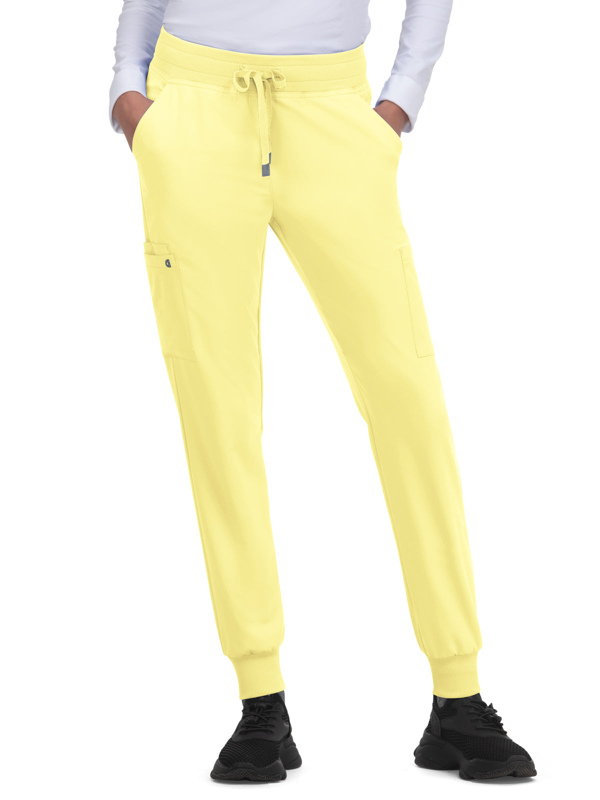 Women's Six-Pocket Ribbed Cuff Jogger Style Pulse Pant - C700 - Electric Daisy