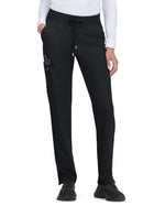 Women's Seven-Pocket Drawstring Elastic Waist Atria Pant - C701 - Black