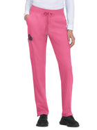 Women's Seven-Pocket Drawstring Elastic Waist Atria Pant - C701 - Carnation