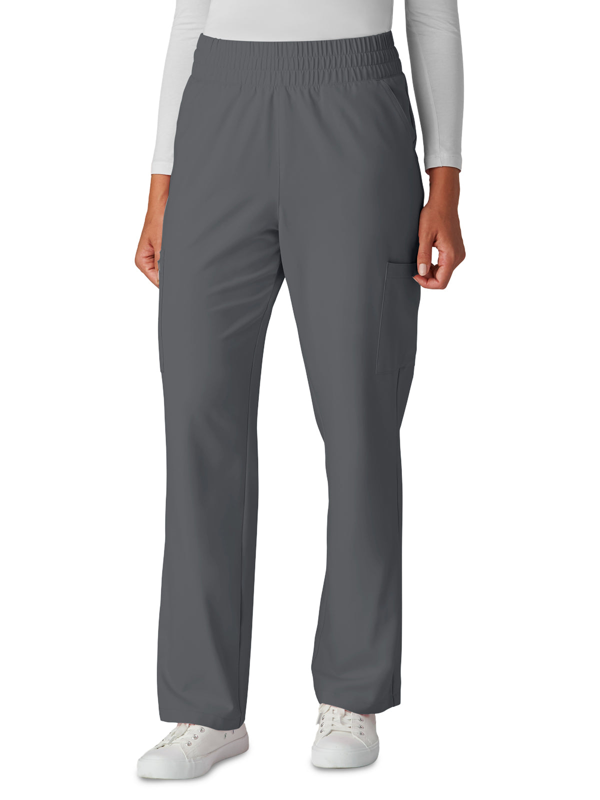 Women's Eight-Pocket Wide-Leg Saylor Scrub Pant - C702 - Pewter