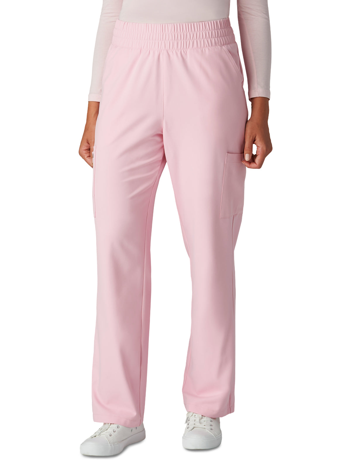 Women's Eight-Pocket Wide-Leg Saylor Scrub Pant - C702 - Pretty Pink