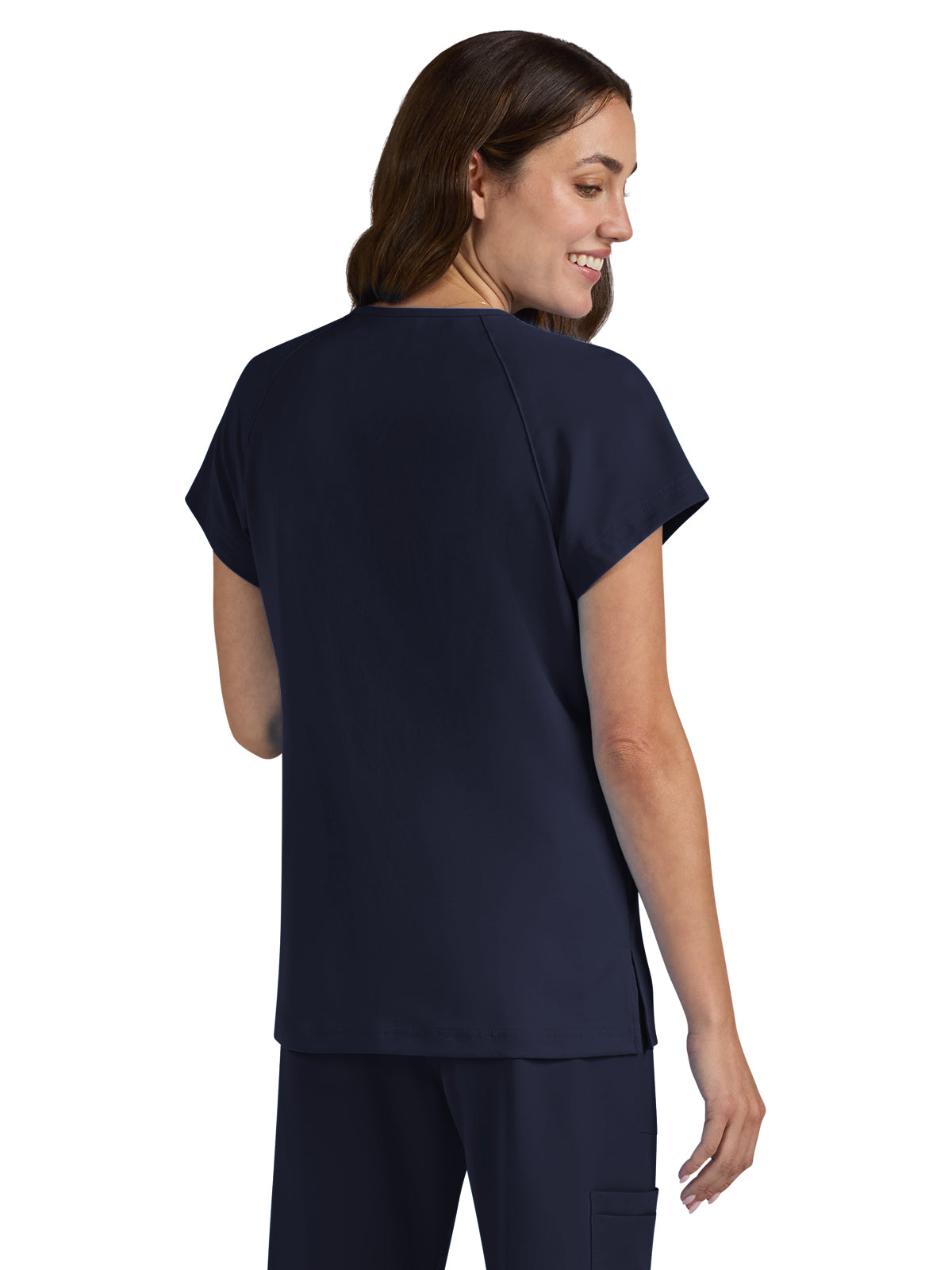 Women's Zipper Neck Ecstatic Scrub Top