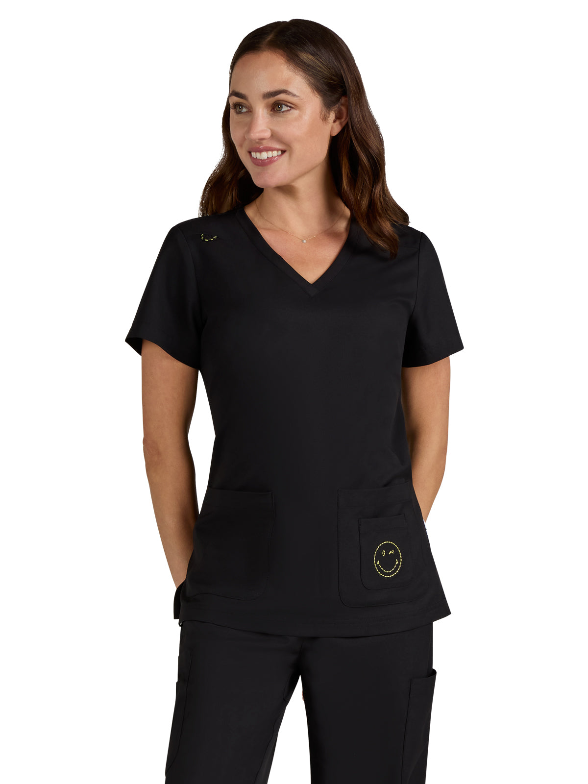 Women's 3-Pocket V-Neck Blissful Scrub Top