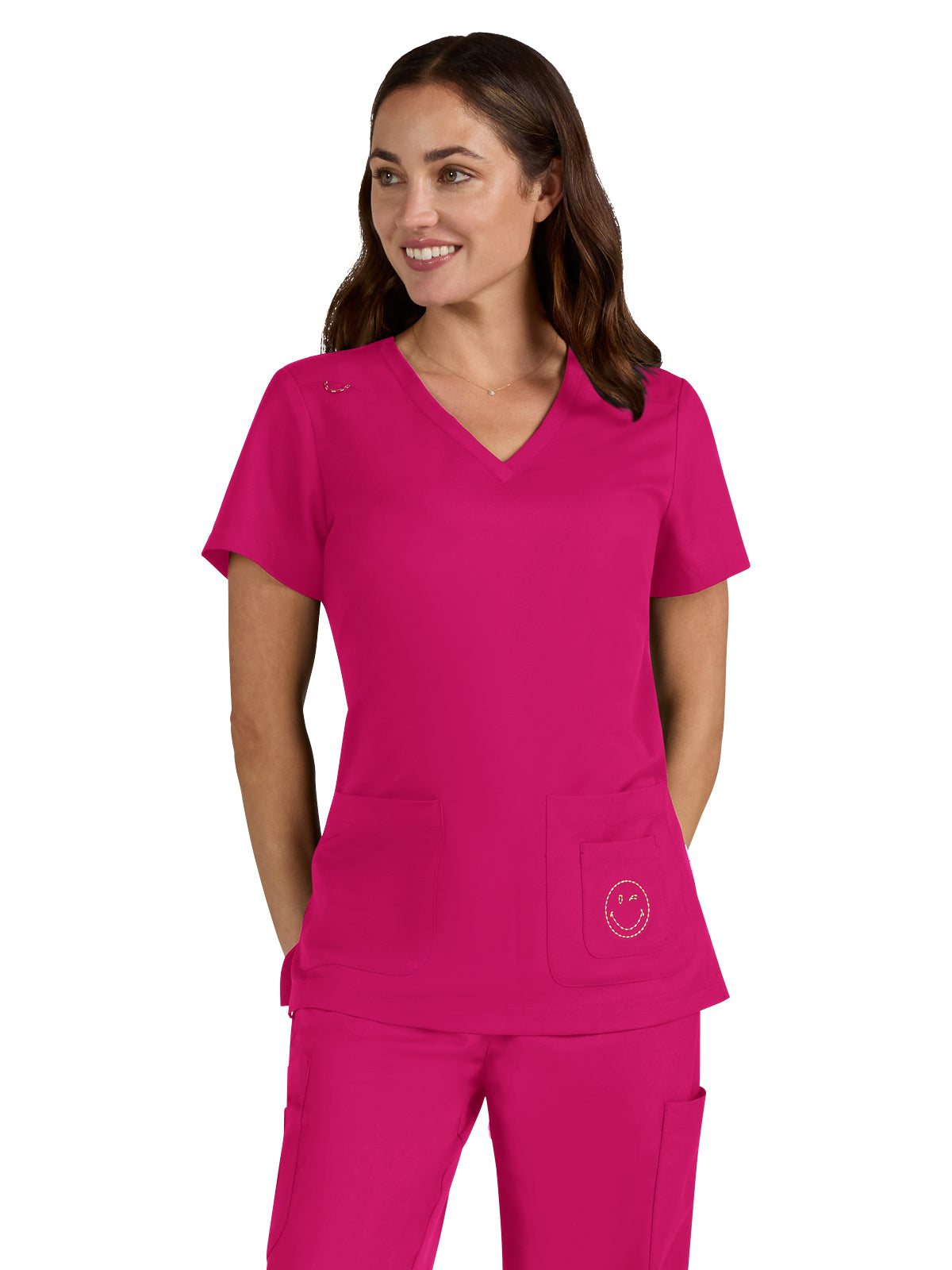 Women's 3-Pocket V-Neck Blissful Scrub Top