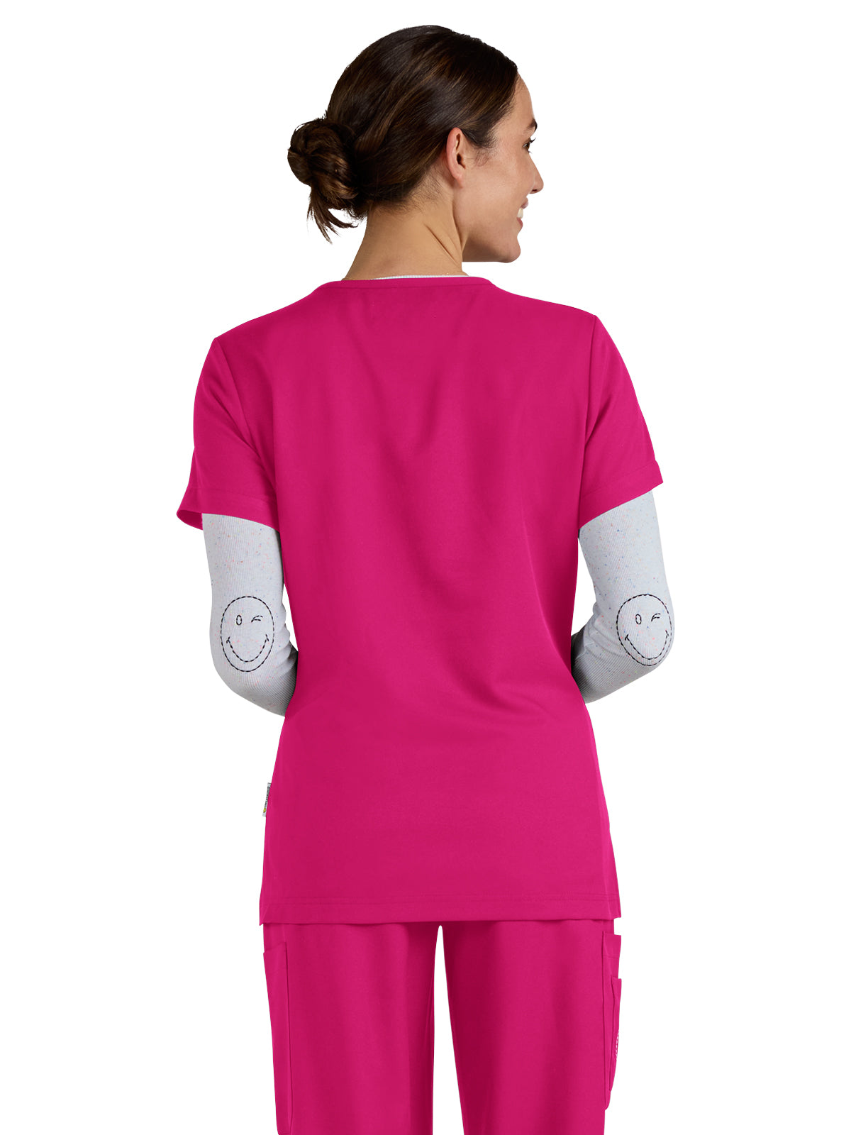 Women's 3-Pocket V-Neck Blissful Scrub Top