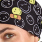 Unisex Printed Breathable Stretch Scrub Cap