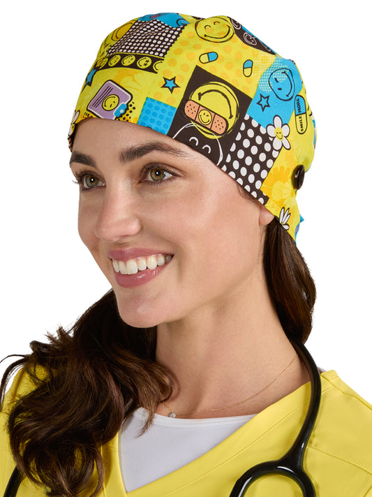 Unisex Printed Breathable Stretch Scrub Cap