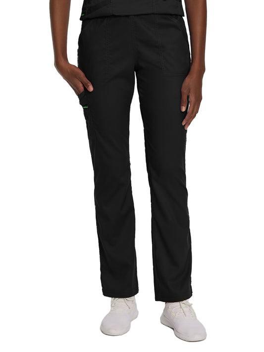 Women's Five-Pocket Straight Leg Cargo Pant - 2042 - Black