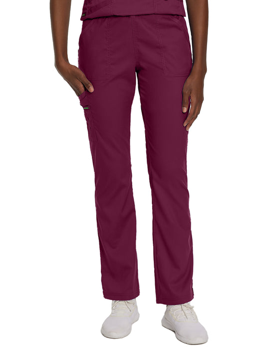 Women's Five-Pocket Straight Leg Cargo Pant - 2042 - Wine