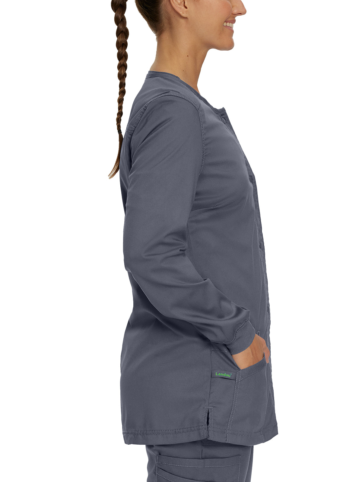 Women's Snap Front Scrub Jacket