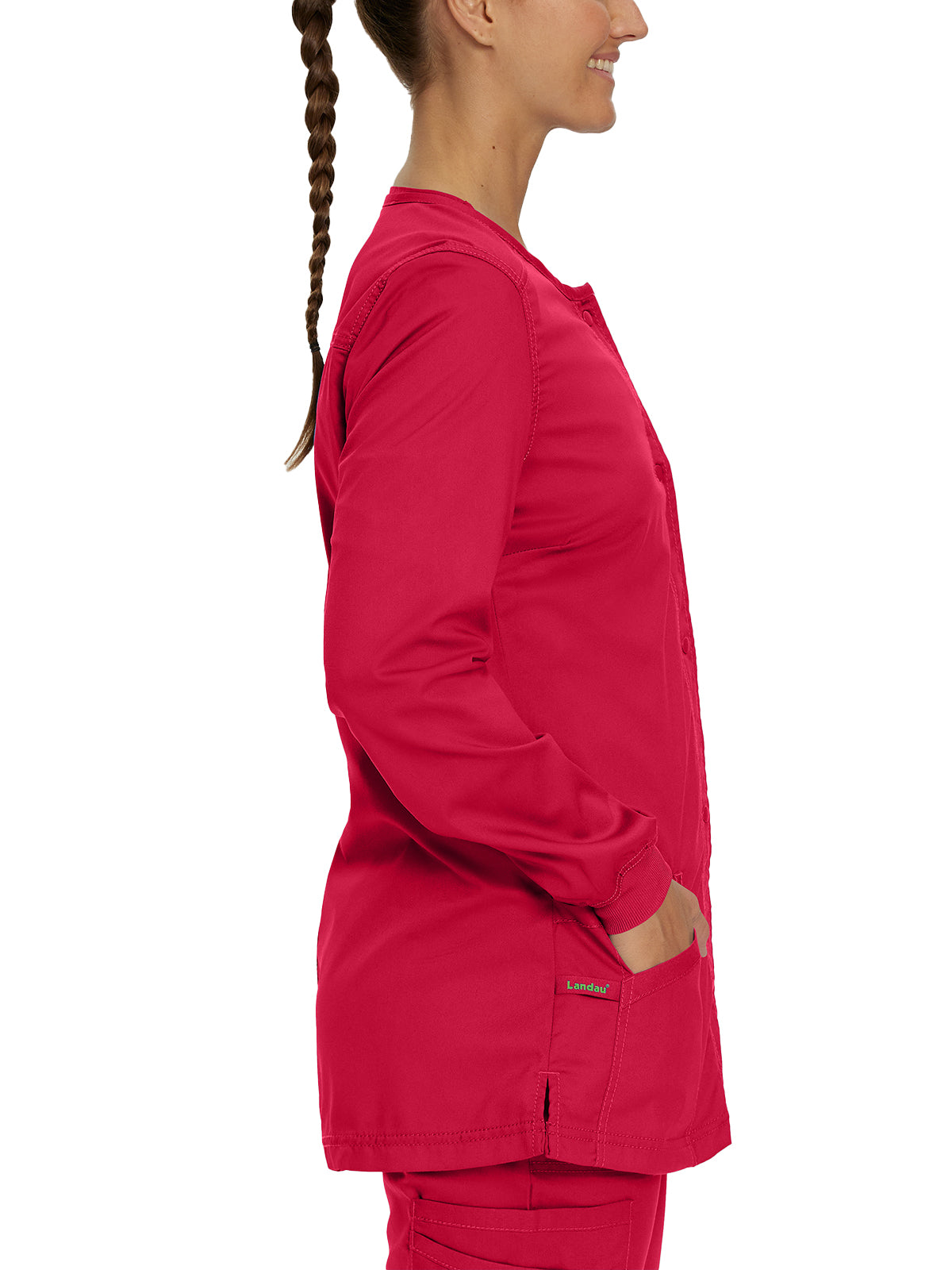 Women's Snap Front Scrub Jacket