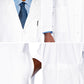 Men's Three-Pocket 100% Cotton 43.5" Full-Length Lab Coat