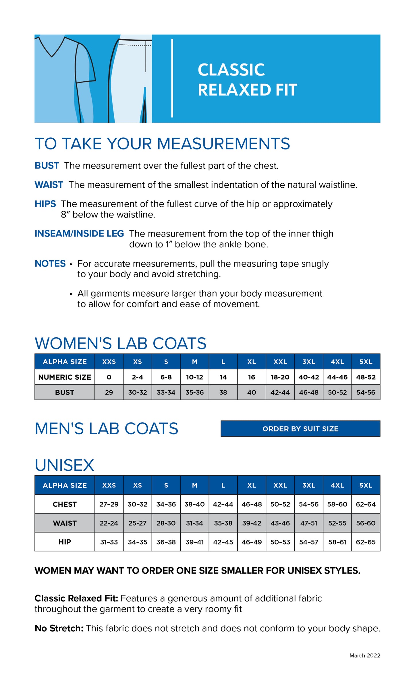 Men's Three-Pocket 43.5" Full-Length Lab Coat