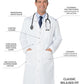 Men's Three-Pocket 43.5" Full-Length Lab Coat