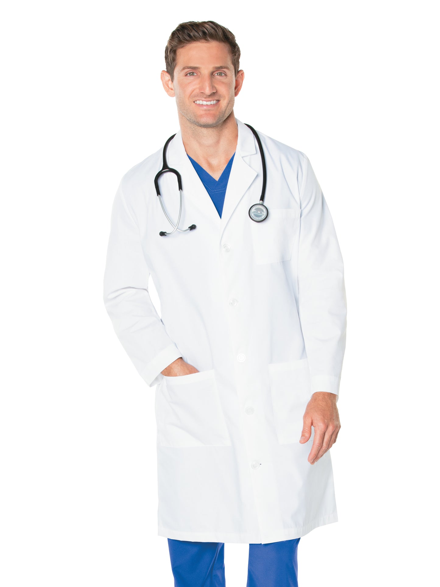 Men's Three-Pocket 41.5" Full-Length Lab Coat