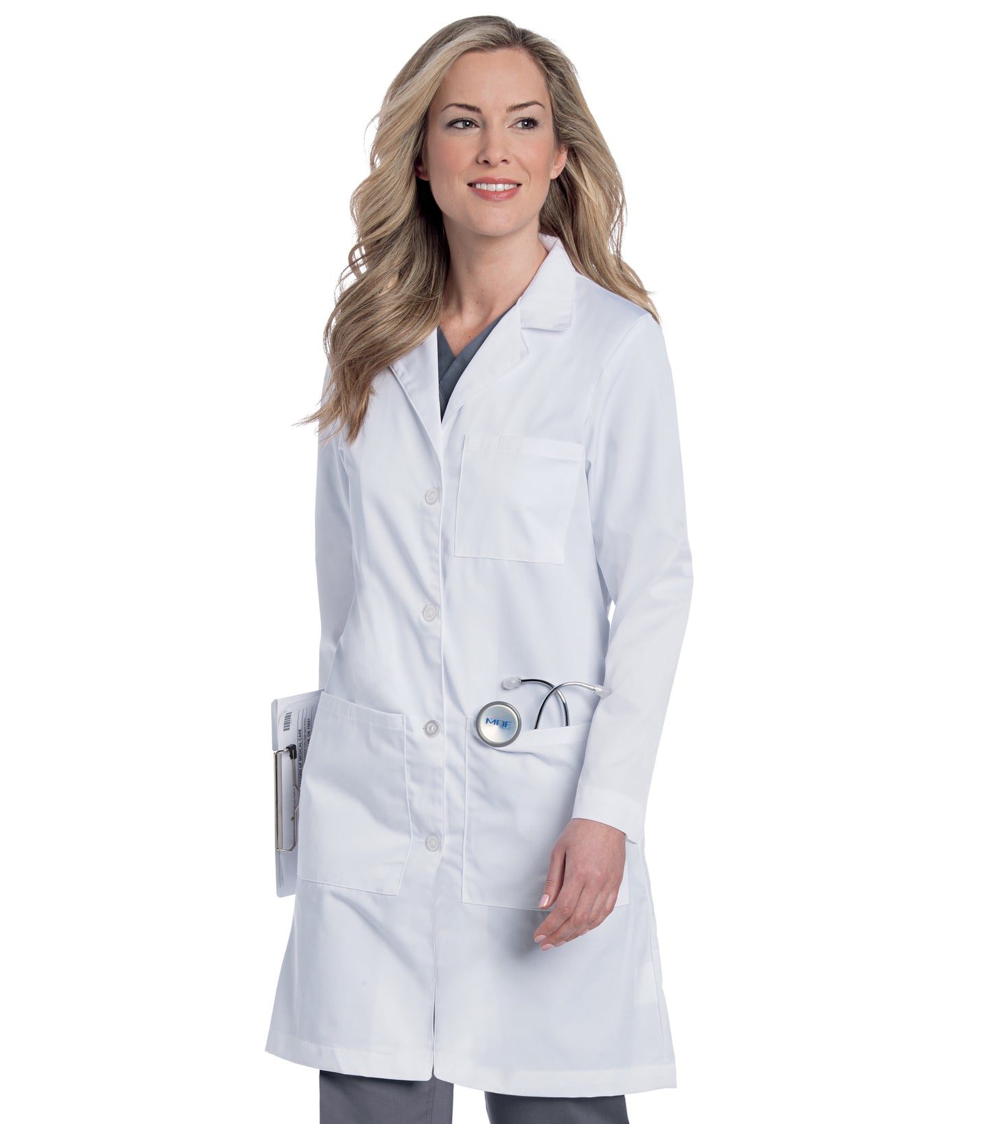 Women's Five-Pocket 38" Full-Length Lab Coat