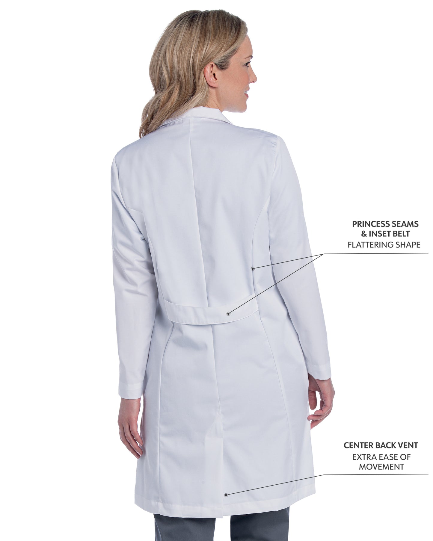 Women's Five-Pocket 38" Full-Length Lab Coat