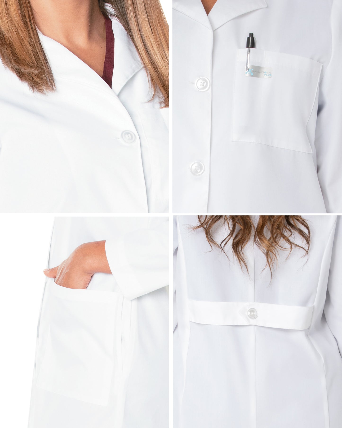 Women's Three-Pocket 38" Full-Length Lab Coat