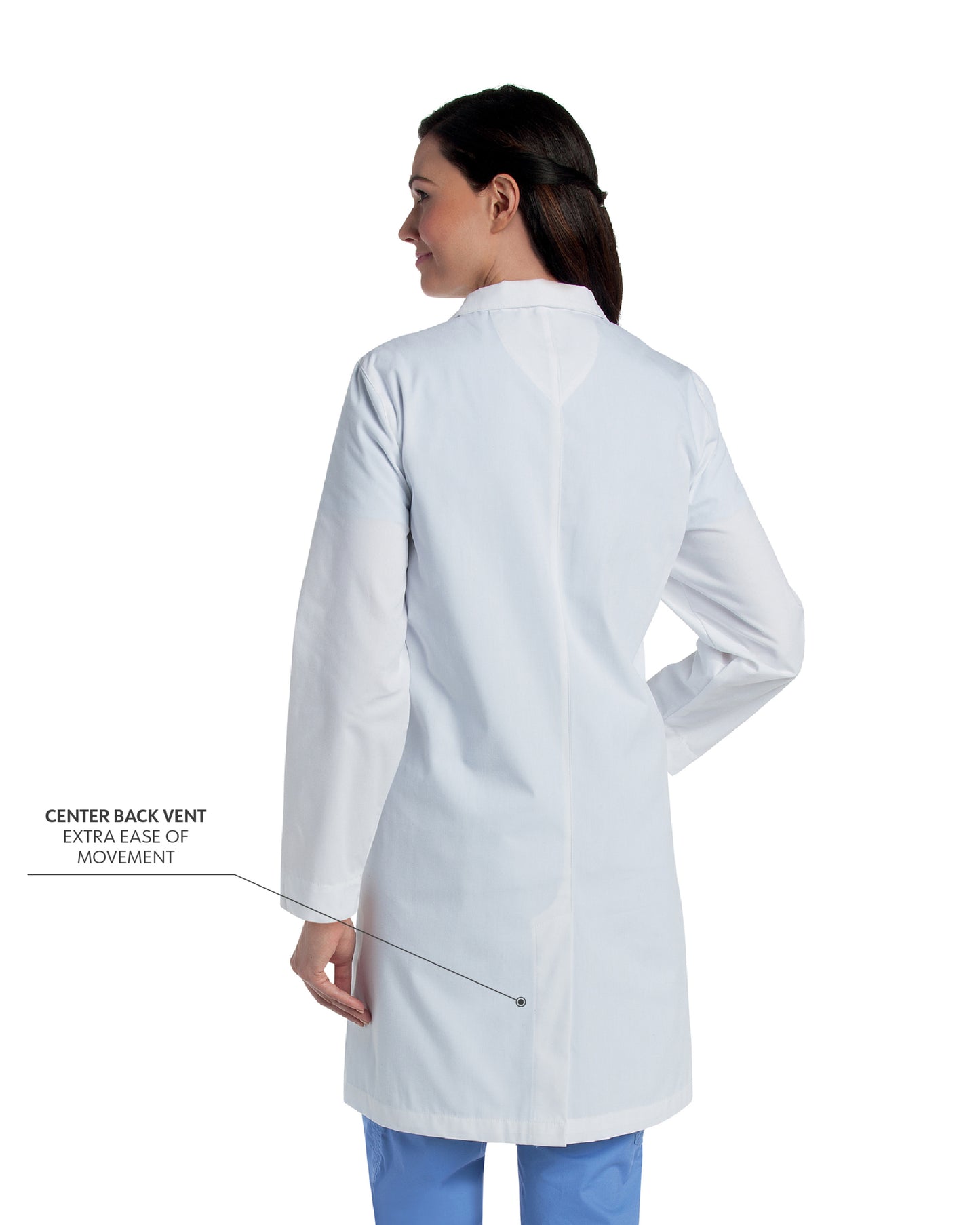 Women's Three-Pocket 40.5" Full-Length Lab Coat