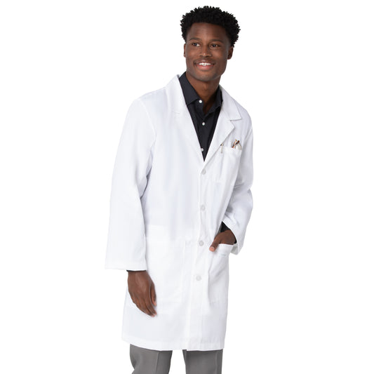 Men's Five-Pocket 37" Mid-Length Tablet Lab Coat