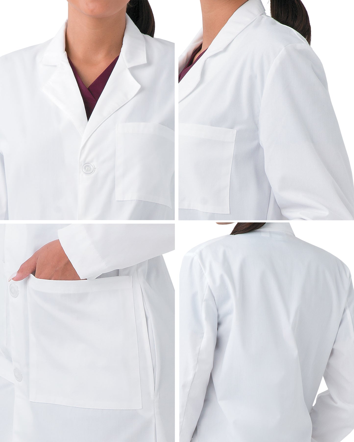 Unisex Three-Pocket 39" Full-Length Lab Coat