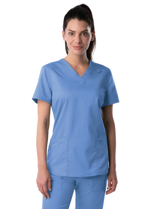 Women's 3-Pocket Fade Resistant V-Neck Scrub Top