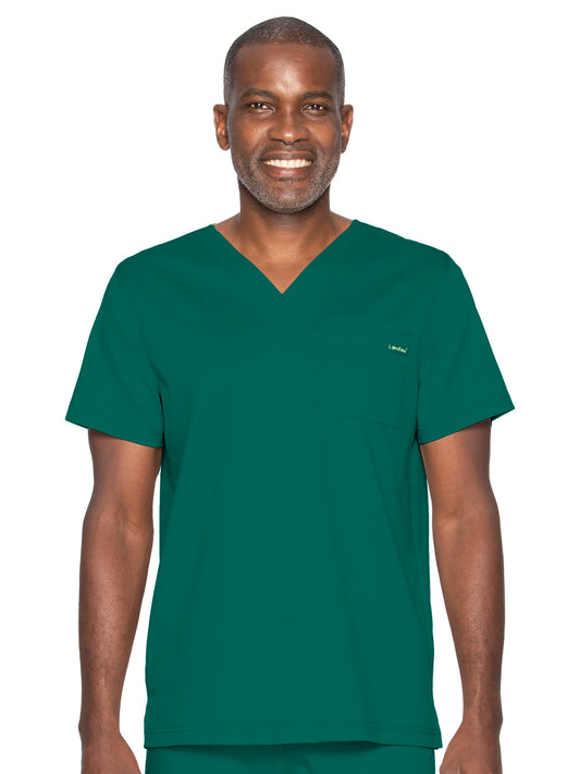 Unisex 2-Pocket Tuckable V-Neck Scrub Top