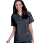 Women's Three-Pocket Clean Back V-Neck Top - 70221 - Graphite