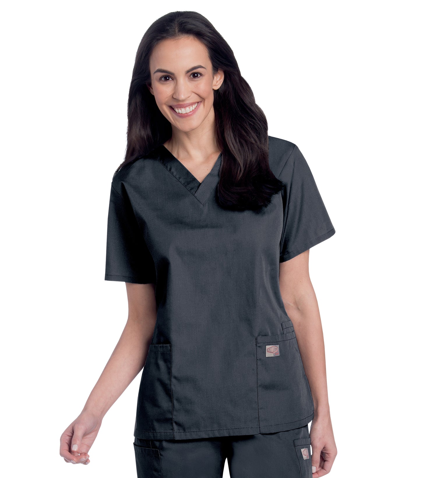 Women's 3-Pocket Clean Back V-Neck Scrub Top