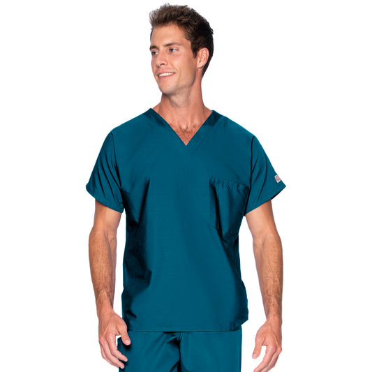 Unisex 1-Pocket Dolman Sleeve Tuckable V-Neck Scrub Top