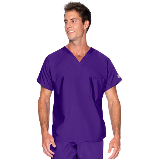 Unisex 1-Pocket Dolman Sleeve Tuckable V-Neck Scrub Top