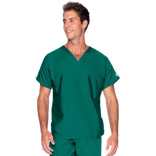 Unisex 1-Pocket Dolman Sleeve Tuckable V-Neck Scrub Top