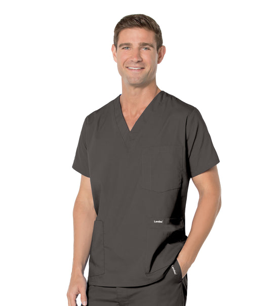 Men's 5-Pocket V-Neck Scrub Top