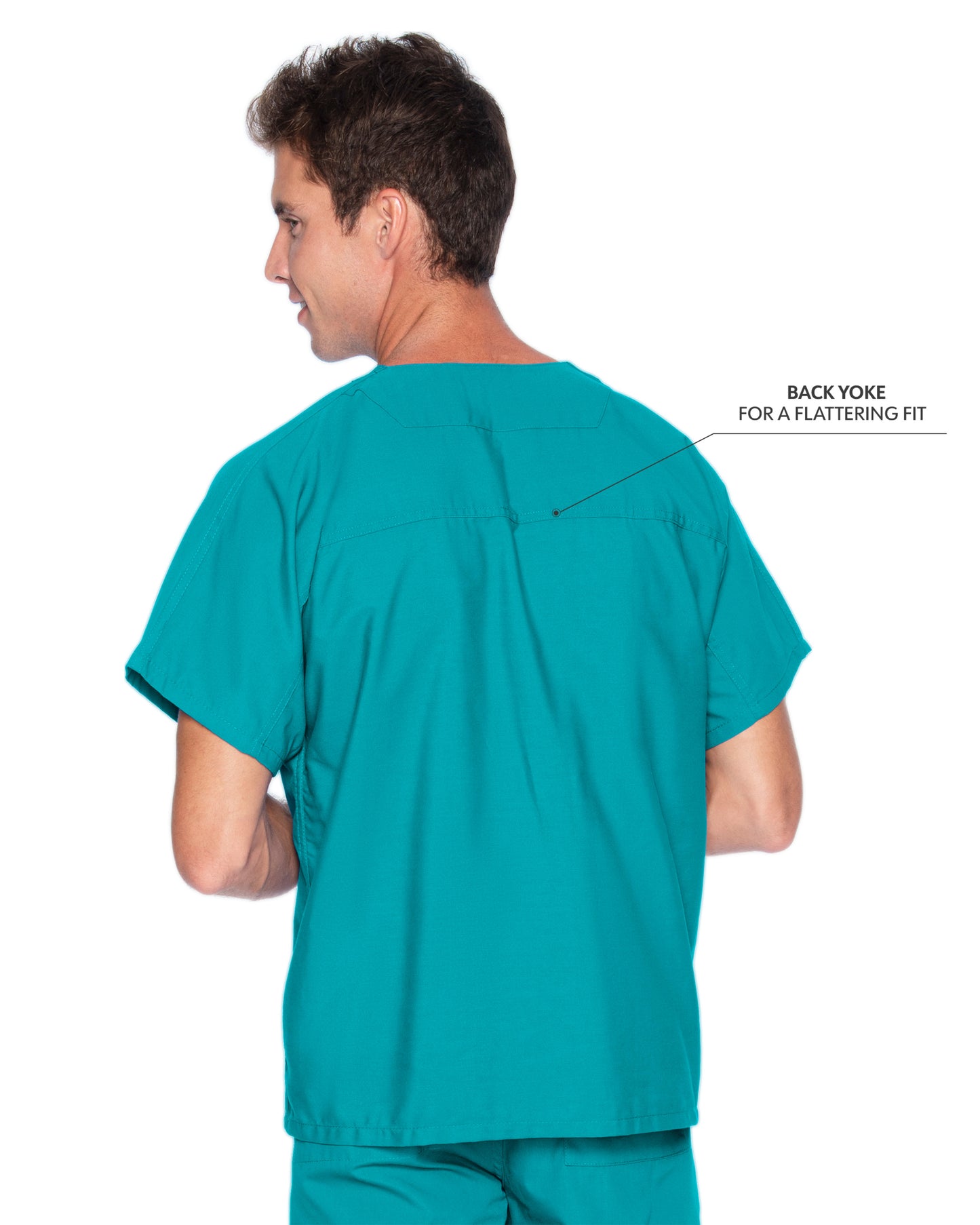 Unisex Reversible 1-Pocket V-Neck Scrub Top