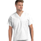 Unisex One-Pocket Reversible V-Neck Top - 7502 - White