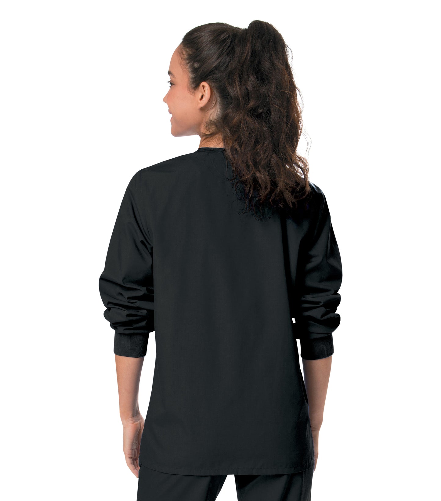 Unisex 3-Pocket Snap-Front Warm-Up Scrub Jacket