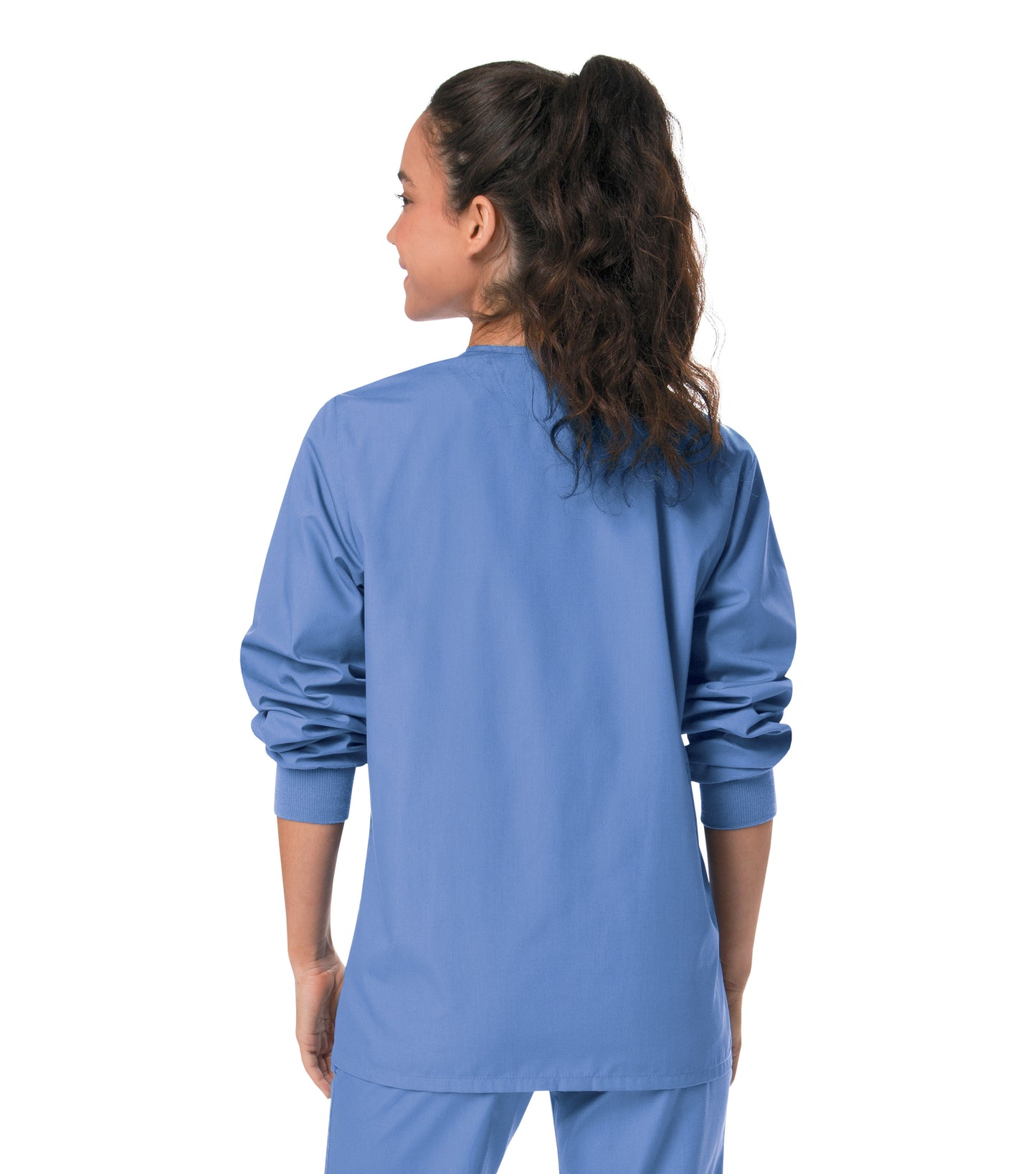 Unisex 3-Pocket Snap-Front Warm-Up Scrub Jacket