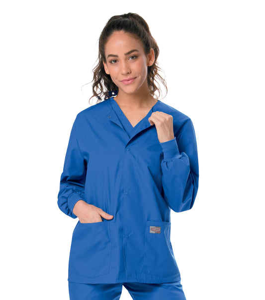 Unisex Three-Pocket Snap-Front Warm-Up Jacket - 75231 - Royal Blue