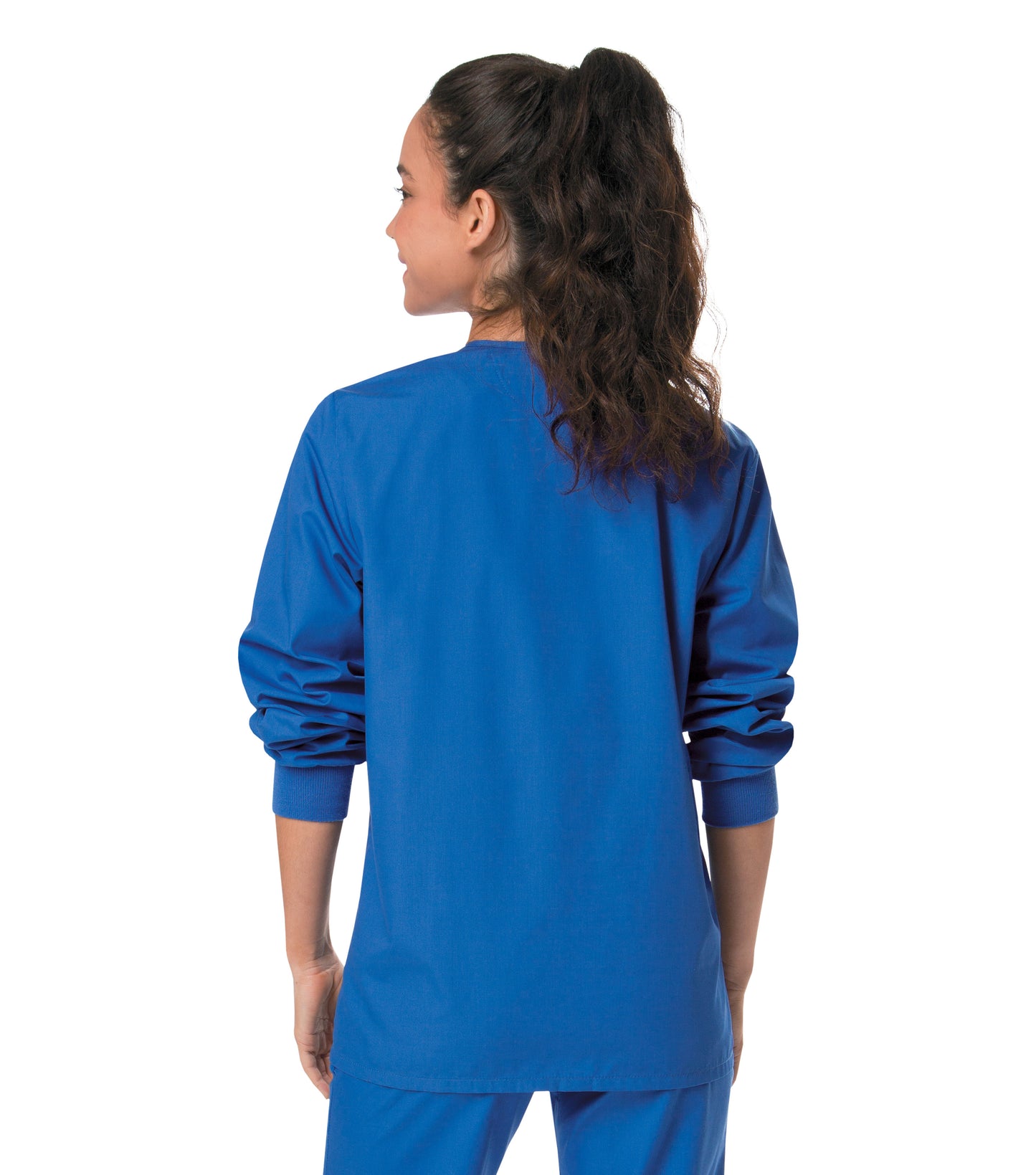 Unisex 3-Pocket Snap-Front Warm-Up Scrub Jacket