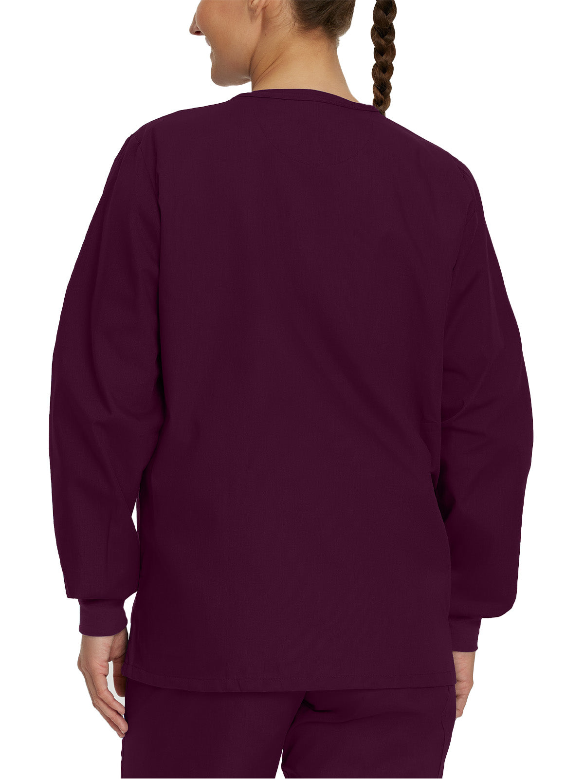 Unisex 3-Pocket Snap-Front Warm-Up Scrub Jacket