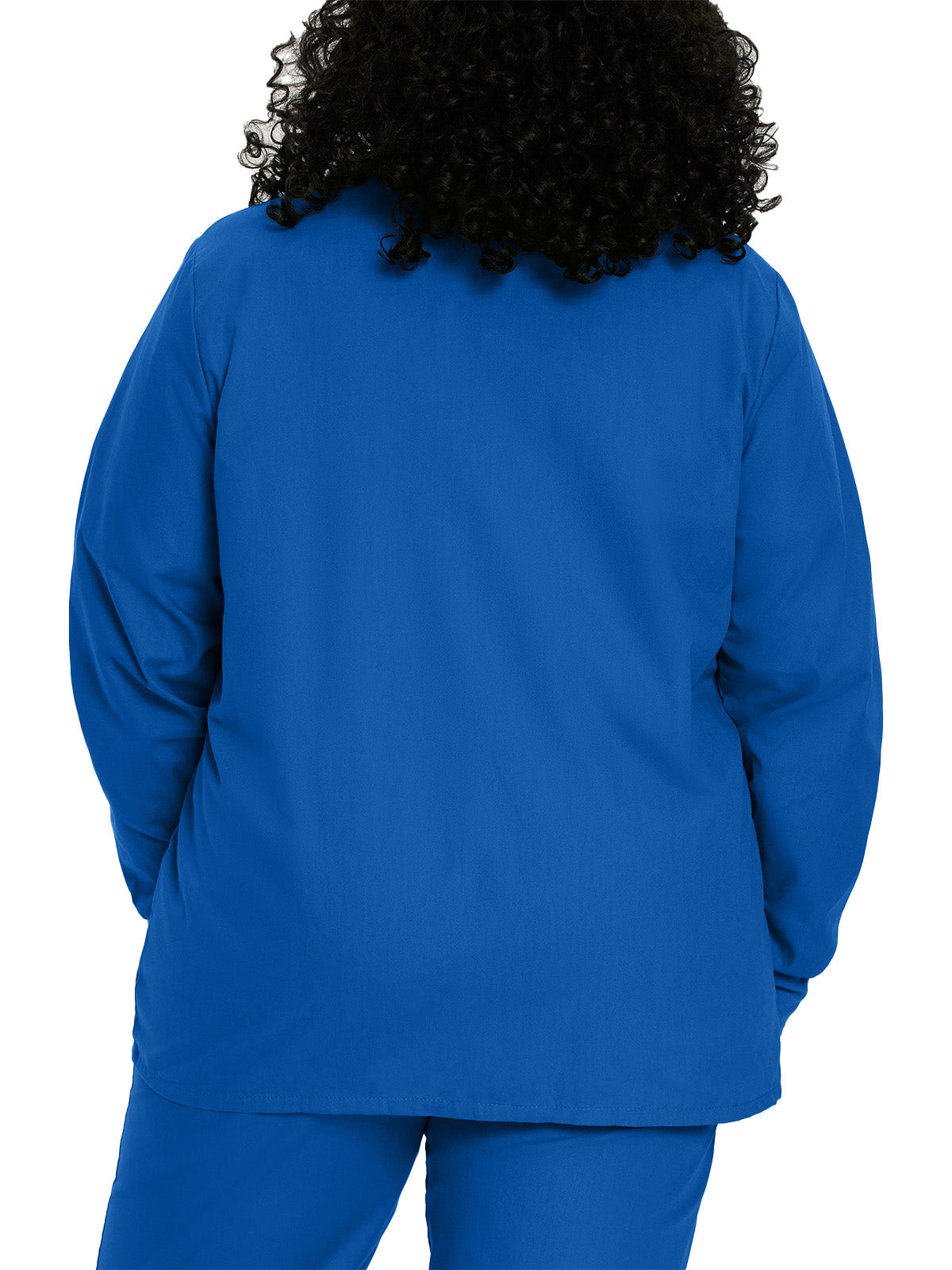 Women's 4-Pocket Crew Neck Warm-Up Scrub Jacket