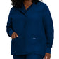 Women's 4-Pocket Crew Neck Warm-Up Scrub Jacket