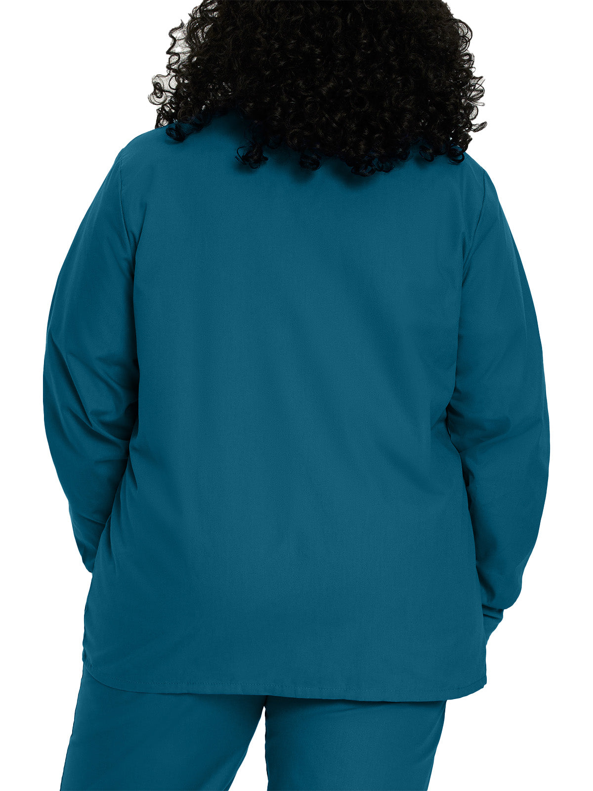 Women's 4-Pocket Crew Neck Warm-Up Scrub Jacket