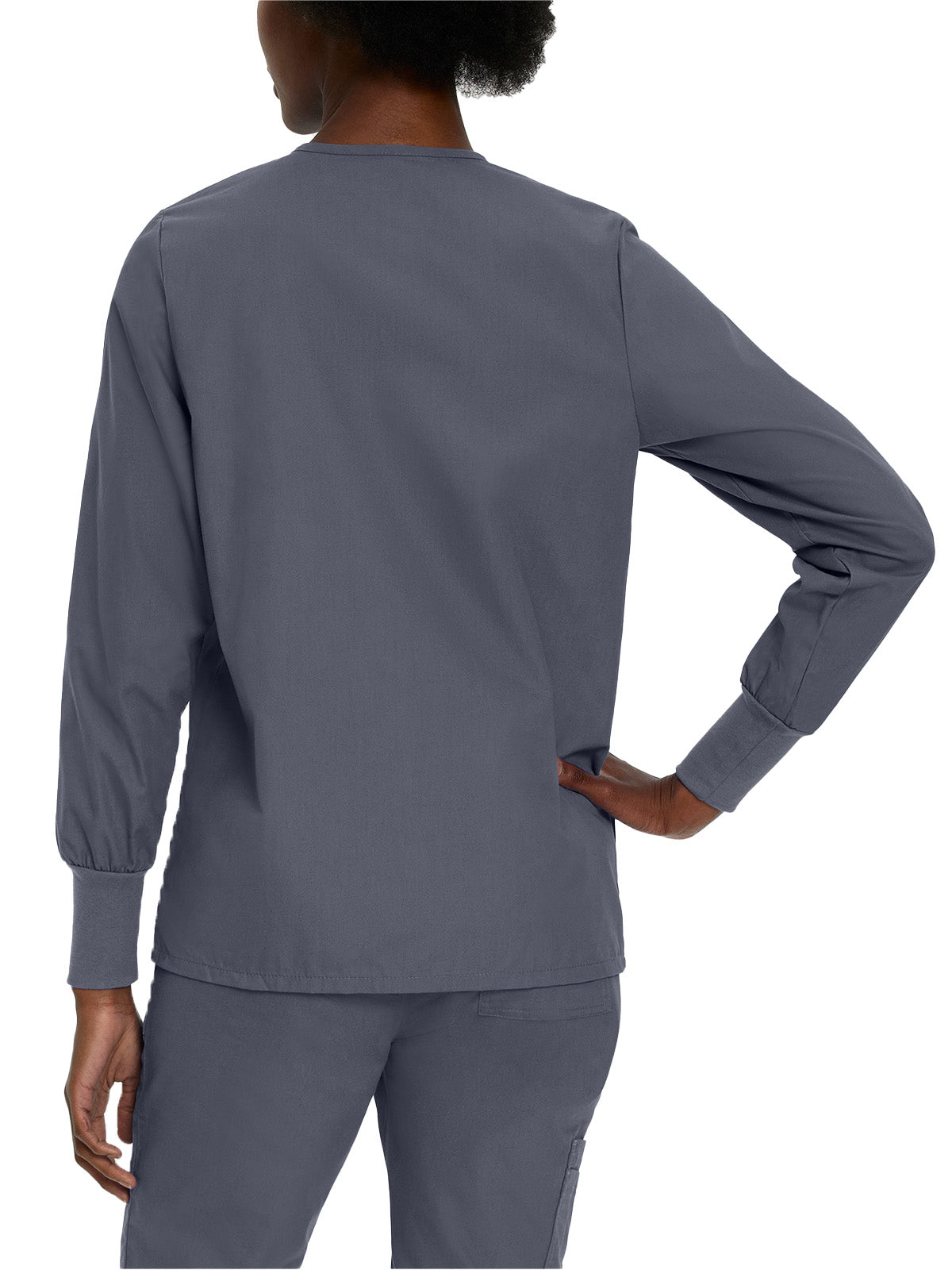 Women's 4-Pocket Crew Neck Warm-Up Scrub Jacket