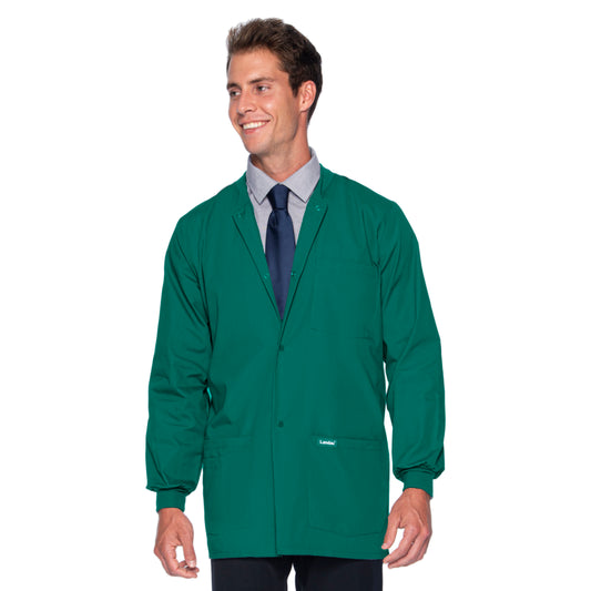 Men's 5-Pocket Crew Neck Warm-Up Scrub Jacket