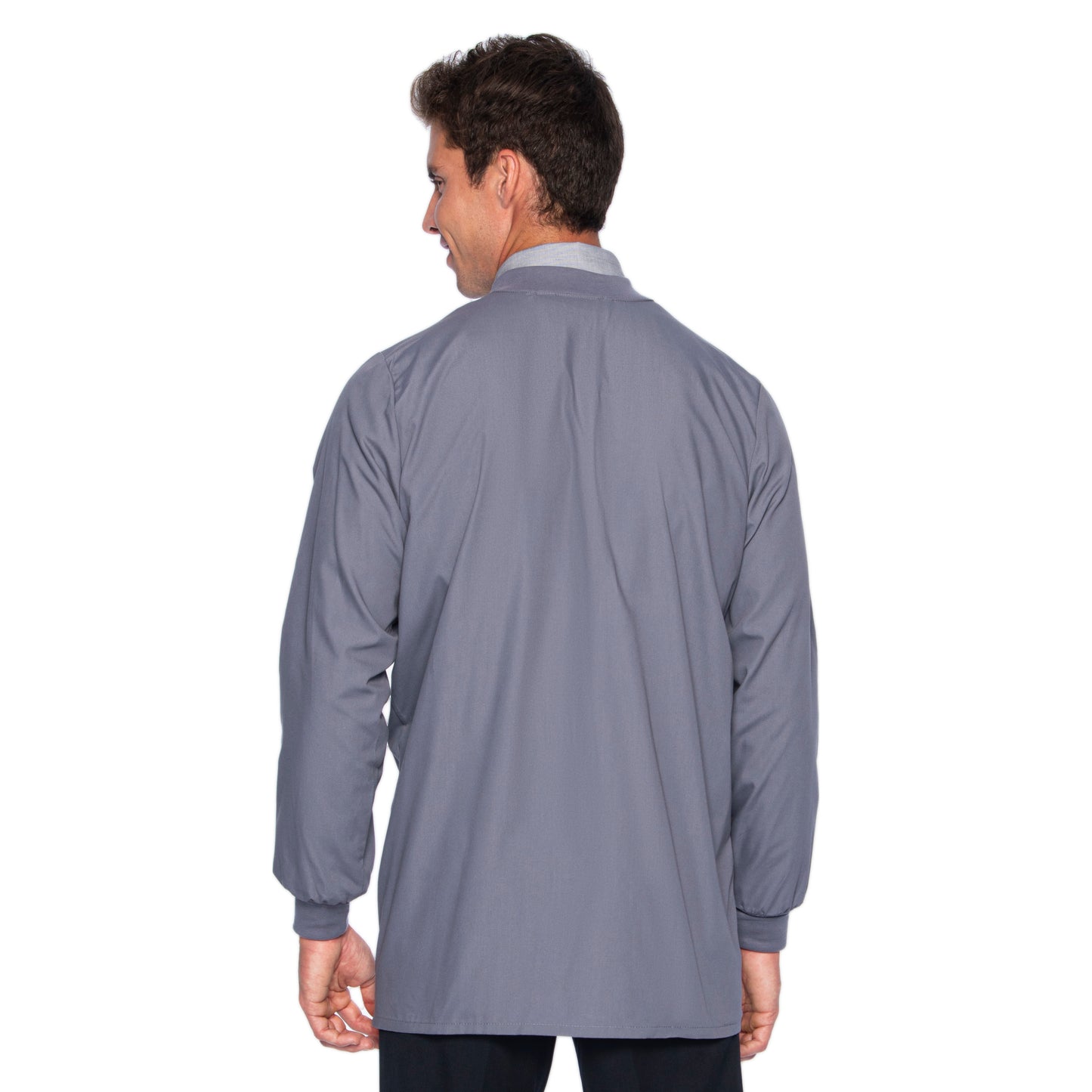 Men's 5-Pocket Crew Neck Warm-Up Scrub Jacket