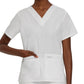 Women's Four-Pocket Durable V-Neck Top - 8219 - White